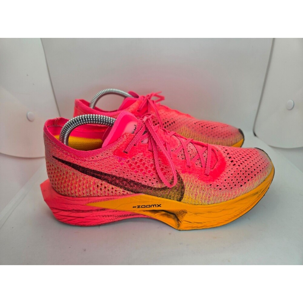 Nike ZoomX Vaporfly 3 Shoes Womens 9.5 Hyper Pink Laser Running Athletic Sneaker
